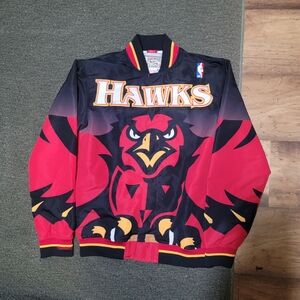 Mitchell & Ness Men's Atlanta Hawks Jacket Tailored Fit Warm Up Men's Small
